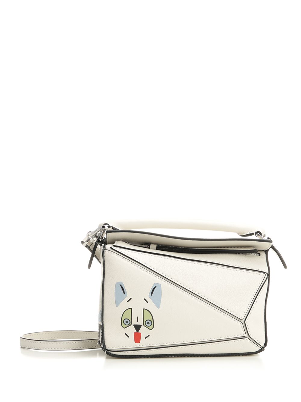 Loewe Puzzle Futurist Cat Handbags - White | 0432a7799e7c3eb1daf933783c0d07444ac929f6