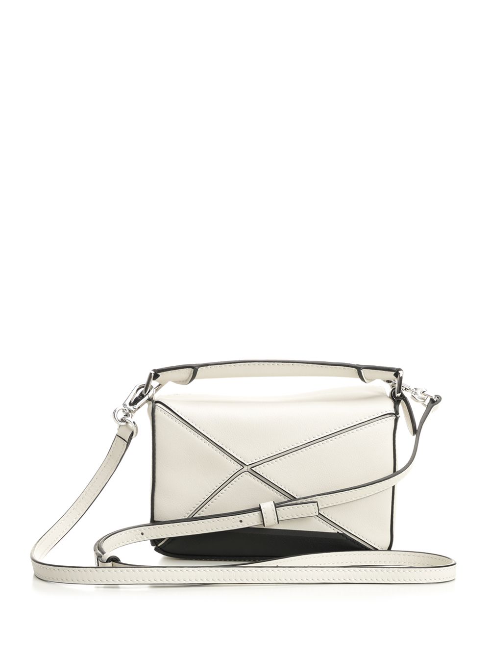 Loewe Puzzle Futurist Cat Handbags - White | 357420f42fa273dd0b30b25e91a3d877ebb40ac4
