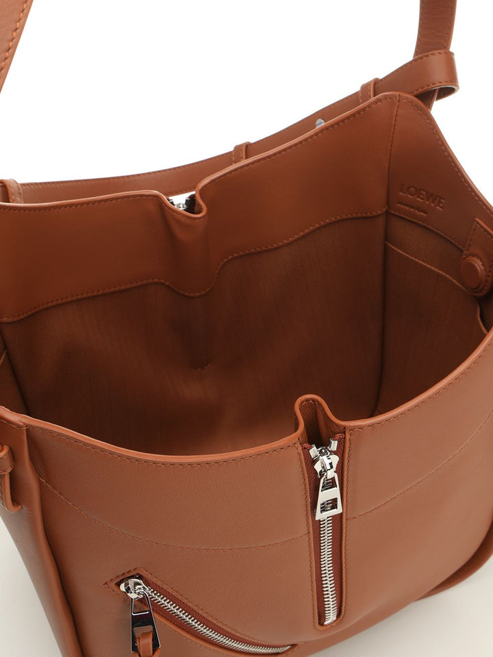 Loewe Hammock Flip Bag Crossbody Bags - Brown | 0aae34b5aa2fb4640661df7cff859068caabe31f