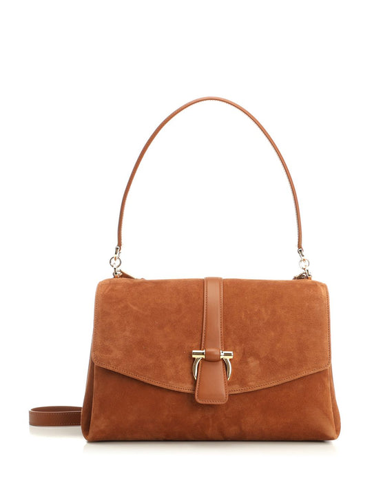 Shoulder Bag With Front Flap Handbags Brown