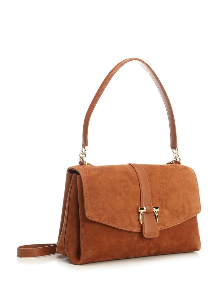 Ferragamo Shoulder Bag With Front Flap Handbags - Brown | 060616c1cfad6db0e2d82fb00e89cc9923329301