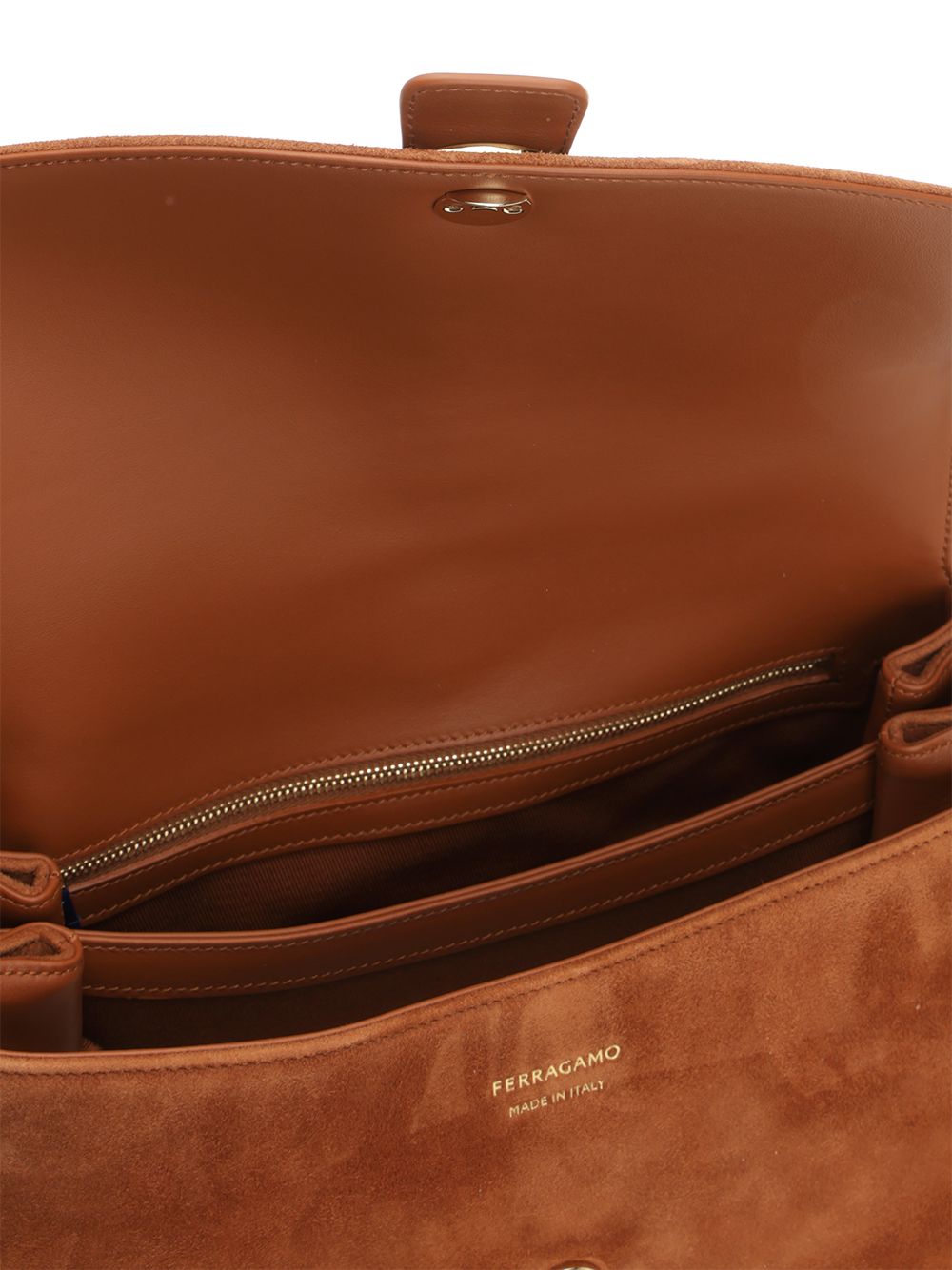 Ferragamo Shoulder Bag With Front Flap Handbags - Brown | fe47f0a56b2daaefd716bd4657b1dd8df49192c5