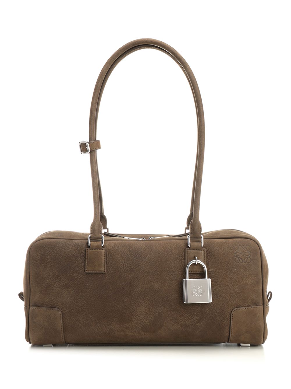 Loewe Amazona 31 Cropped Bag In Garnet Nubuck Shoulder Bags - Brown | 2ff9c5728aa0892d39f88c1d4093191046a9df9f