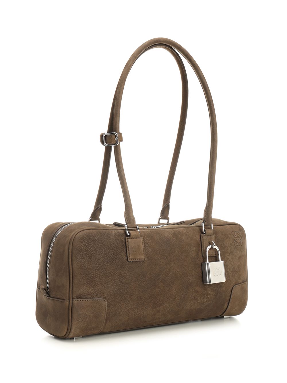 Loewe Amazona 31 Cropped Bag In Garnet Nubuck Shoulder Bags - Brown | 9296796a2e2f96089898afd42801862d019dd3b4