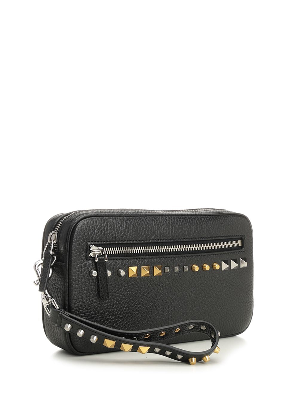 Valentino Garavani Valentino Garavani Leather Clutch Bag Small leather goods - Black | 61bea54365c0ab96e4231fe2f996f99ab63135bc