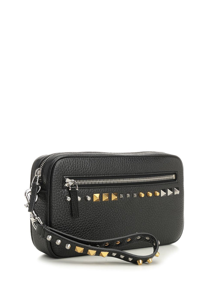 Valentino Garavani Valentino Garavani Leather Clutch Bag Small leather goods - Black | 61bea54365c0ab96e4231fe2f996f99ab63135bc