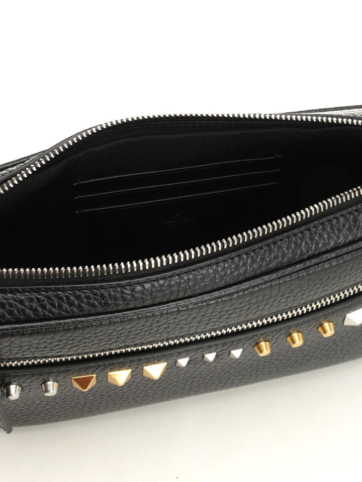 Valentino Garavani Valentino Garavani Leather Clutch Bag Small leather goods - Black | f0d2019fec89a531e7d2f02bcce0d7da35ce57ee