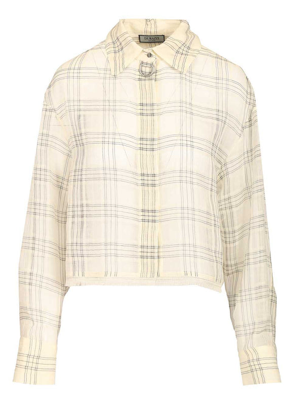 Semi-Sheer Short Shirt Shirts Multicolor