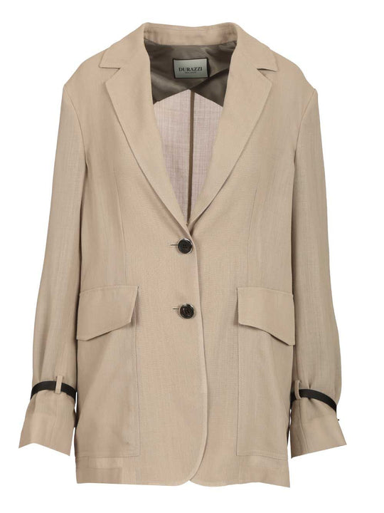 Tailored Blazer Jackets Beige