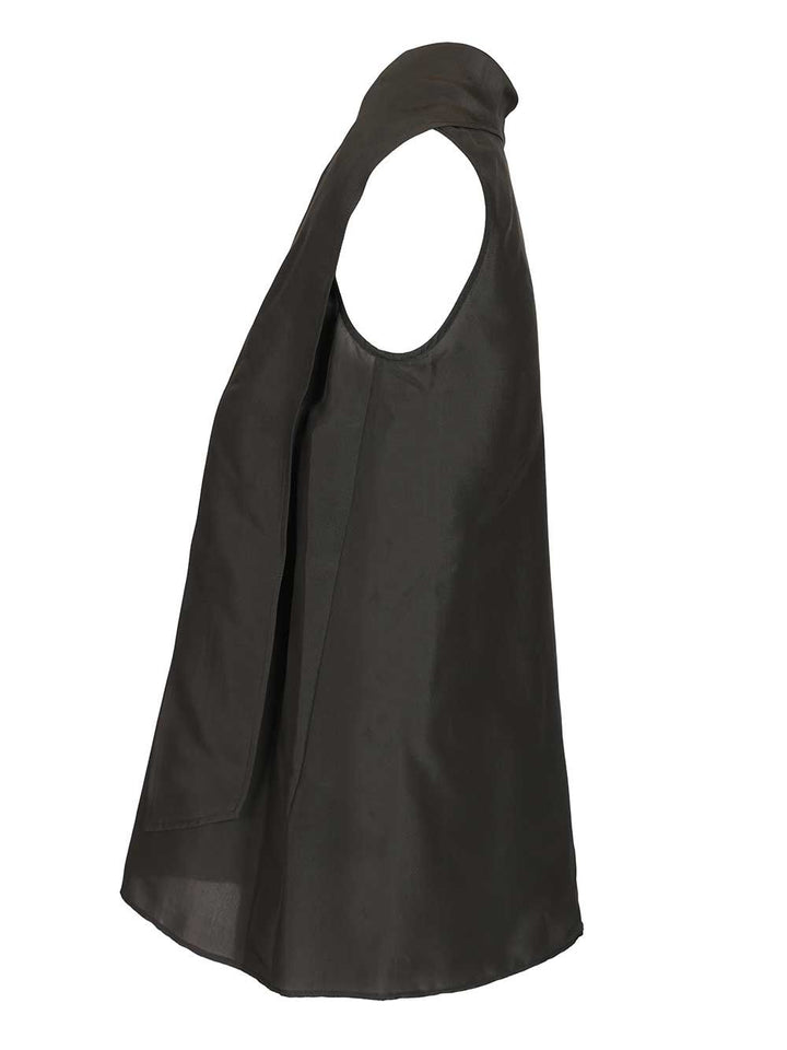 Durazzi Milano Sleeveless Silk Top Tops - Grey | 7c14745b43cd579dca2b5b8b6effd33fa46e90aa