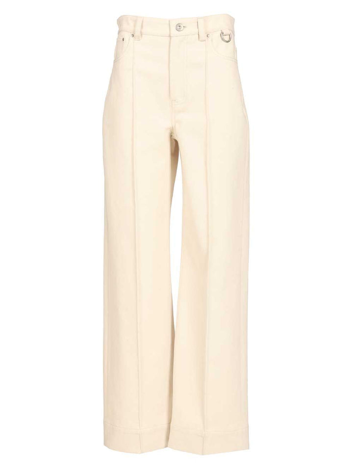 Durazzi Milano Pantalone In Denim Jeans - Beige | dbf3c36a0f75e5244fcae53700193ebb347c4a18
