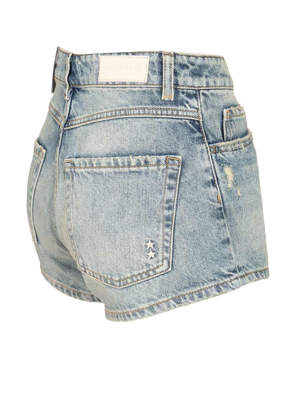 Icon Denim Mini Short Trousers - Light blue | 75b94ba769920cd4d2142288339d074eb8c6ee8d