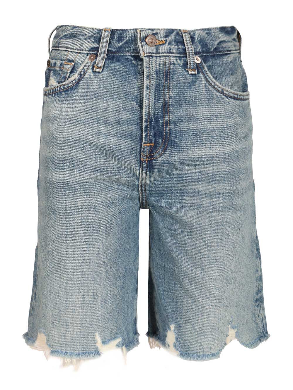 7 For All Mankind Lola Shorts Trousers - Light blue | 4a77627dedc93bfb68dd949415f66810f4e6b94e