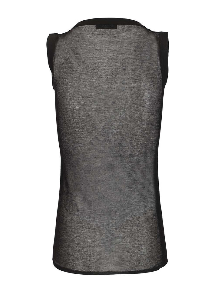 Durazzi Milano Semi-Sheer Tank Top Tops - Black | ad4fb83a52298569d55cbe9fdf9f7a6dee2c7afc