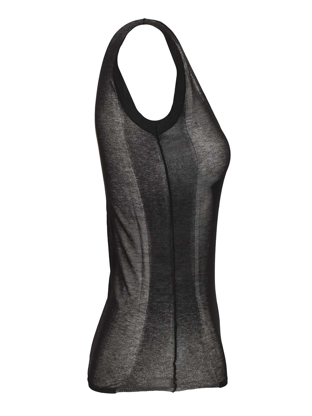 Durazzi Milano Semi-Sheer Tank Top Tops - Black | 046f22c759dd78bacef8b5dc35f0521a0a0c79c2