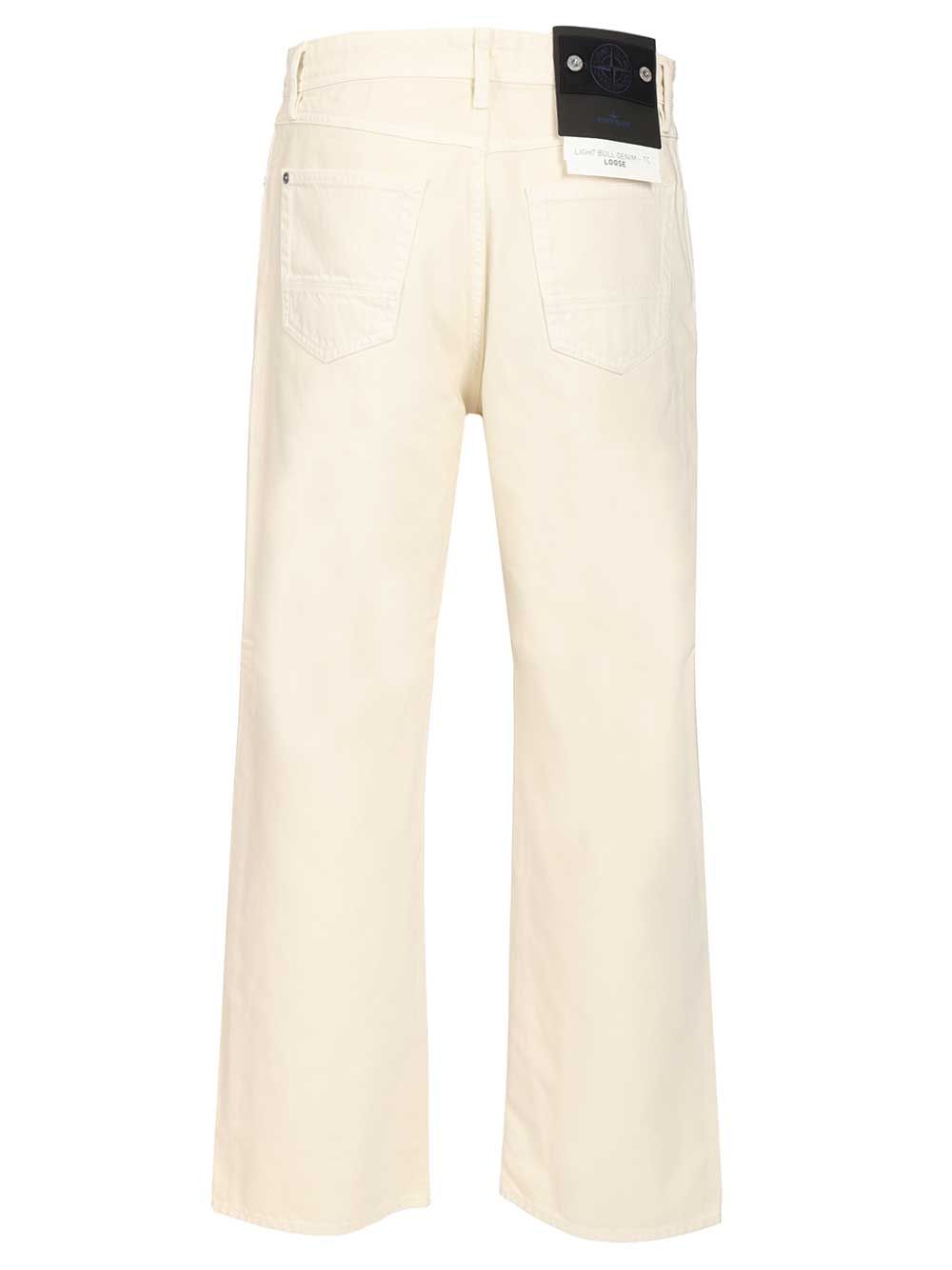 Stone Island Denim Research Loose-Fit Jeans - White | 68dcbce013f3bbeb60c78ff365ee553779caf6b7