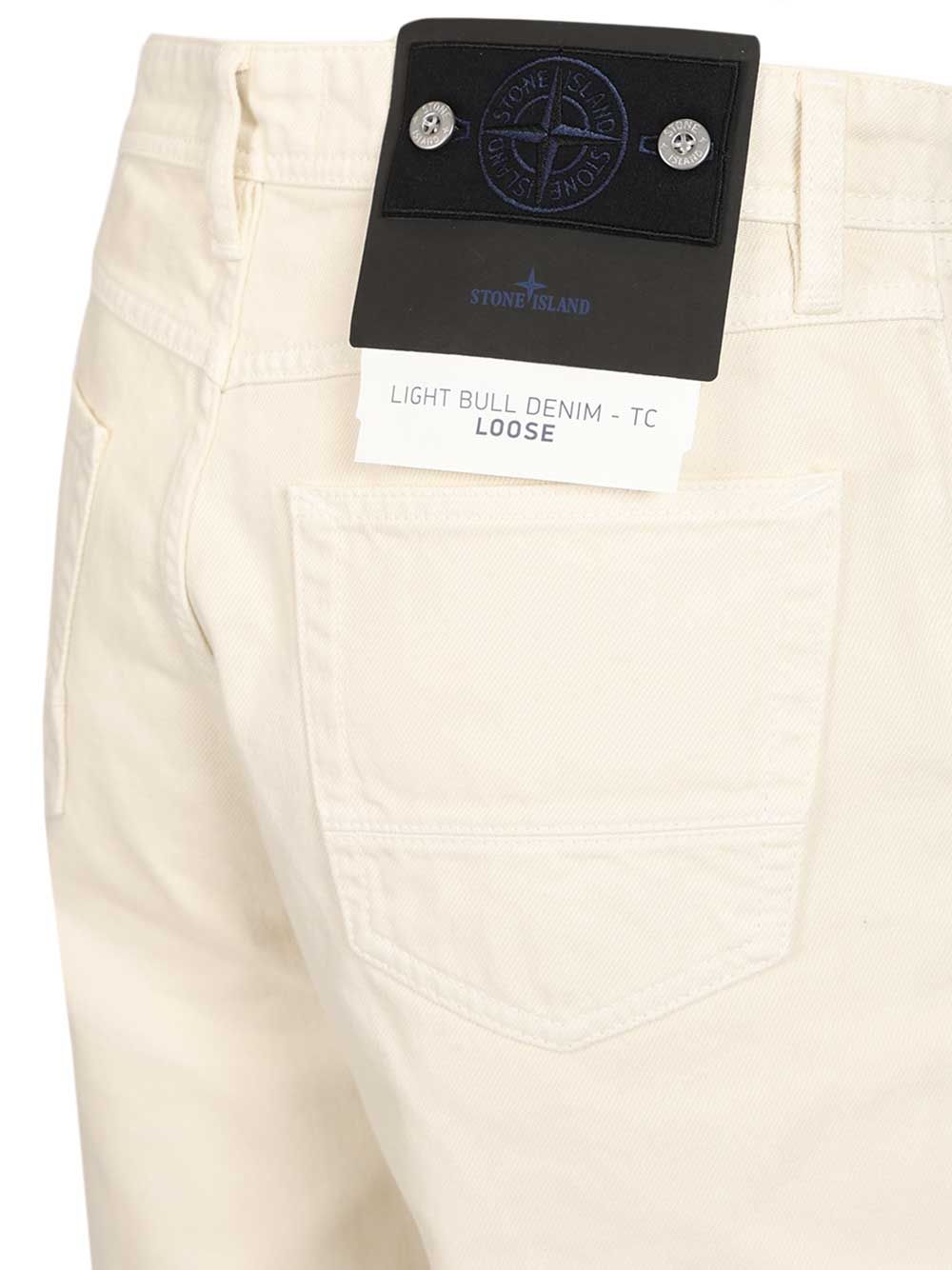 Stone Island Denim Research Loose-Fit Jeans - White | 9b56949317b908b8a426ebde9869d1b7e9b059eb