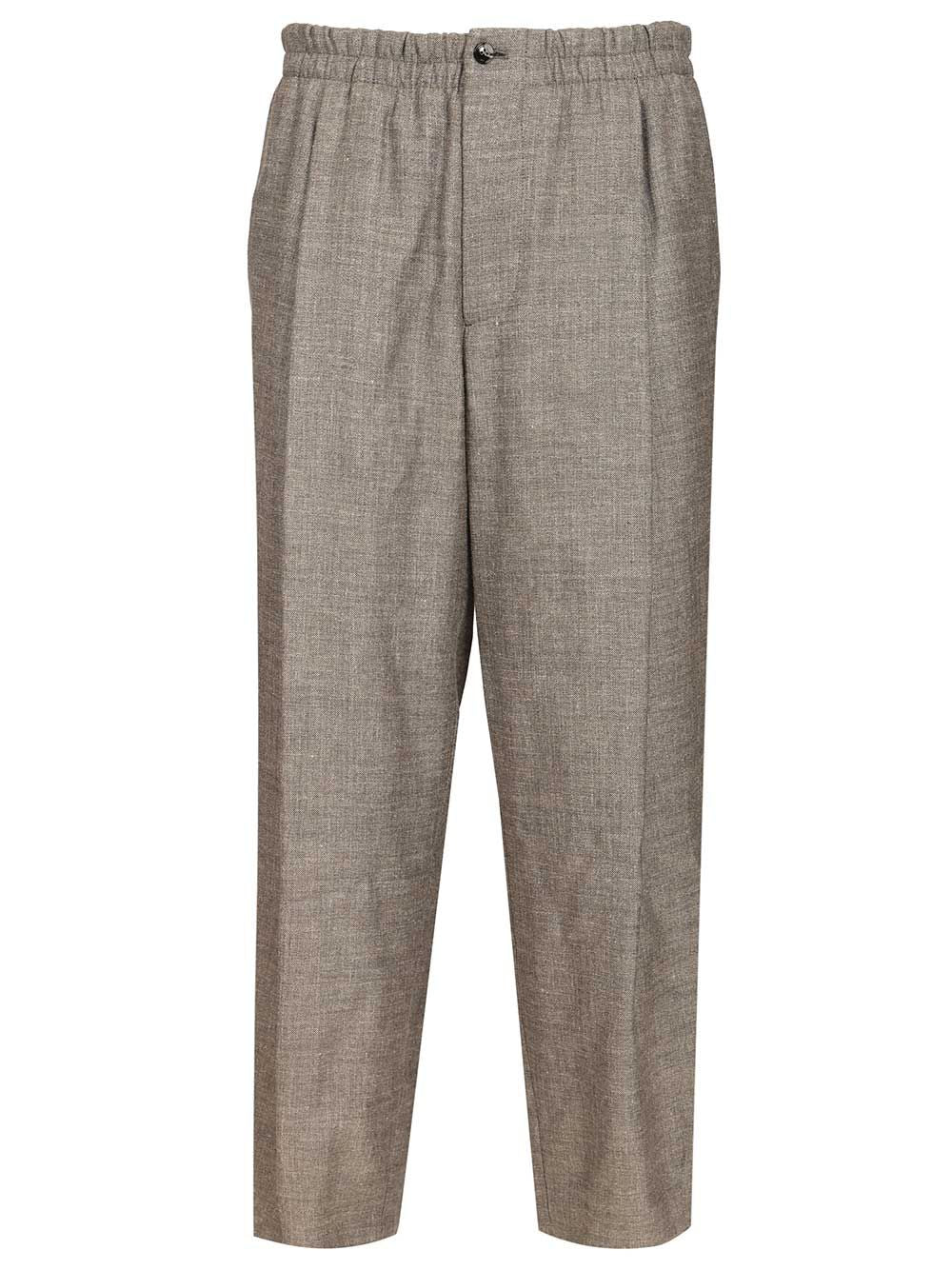 Giorgio Armani With Elasticated Waist Trousers - Grey | 97dc27bf8b74d132b854412611bdaf8c47c48f9f