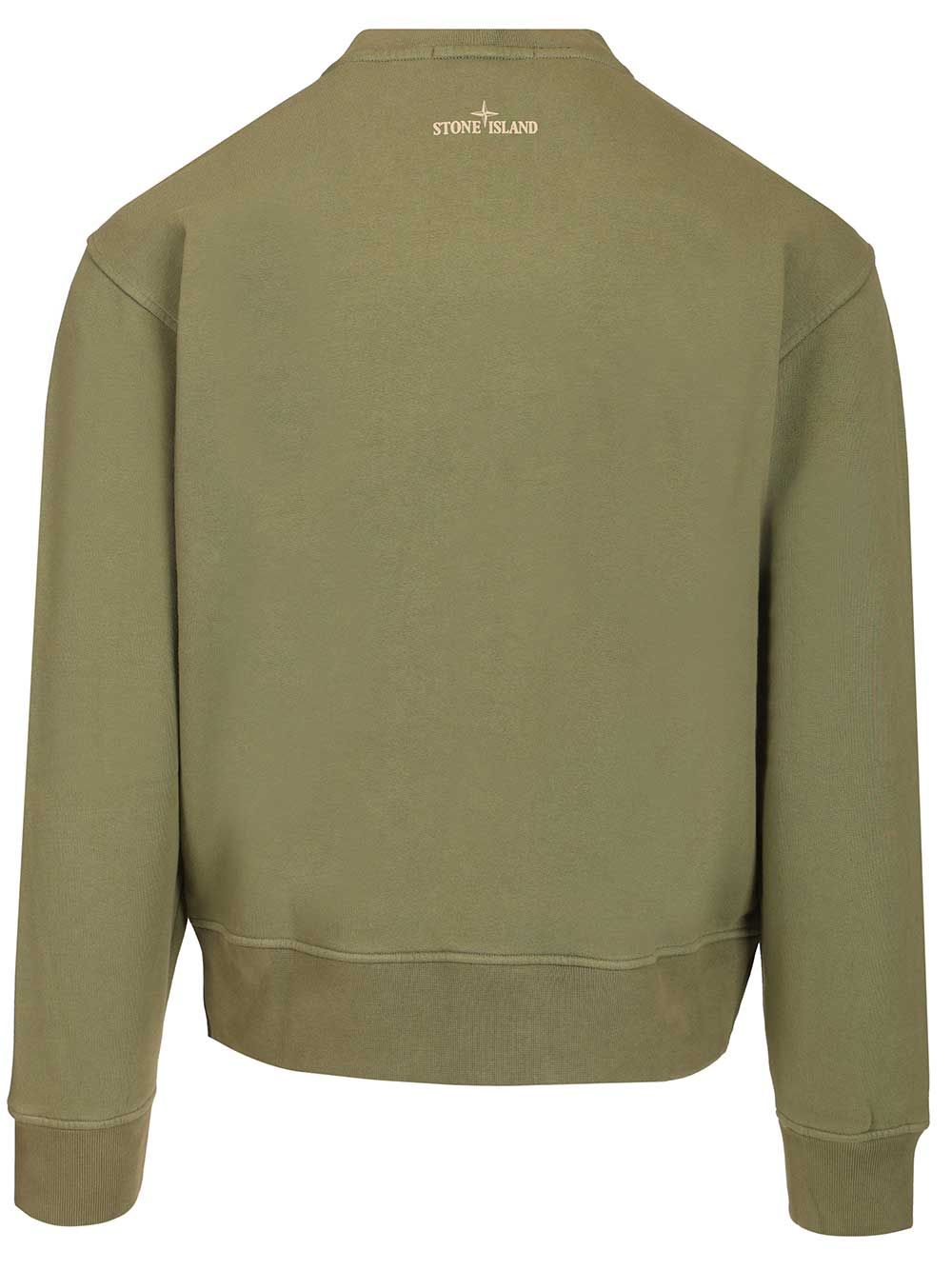 Stone Island Organic Cotton Crewneck Sweatshirt Sweatshirts - Green | c2dd53ca159dbd75c868c05419b9974fe91992d6