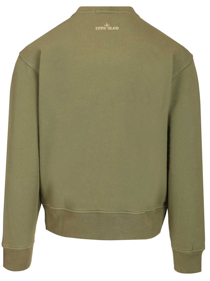 Stone Island Organic Cotton Crewneck Sweatshirt Sweatshirts - Green | c2dd53ca159dbd75c868c05419b9974fe91992d6