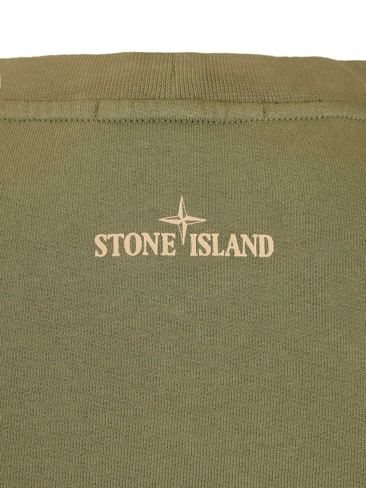 Stone Island Organic Cotton Crewneck Sweatshirt Sweatshirts - Green | 916f4c8210a6df3165f12667605a1bc92febb716