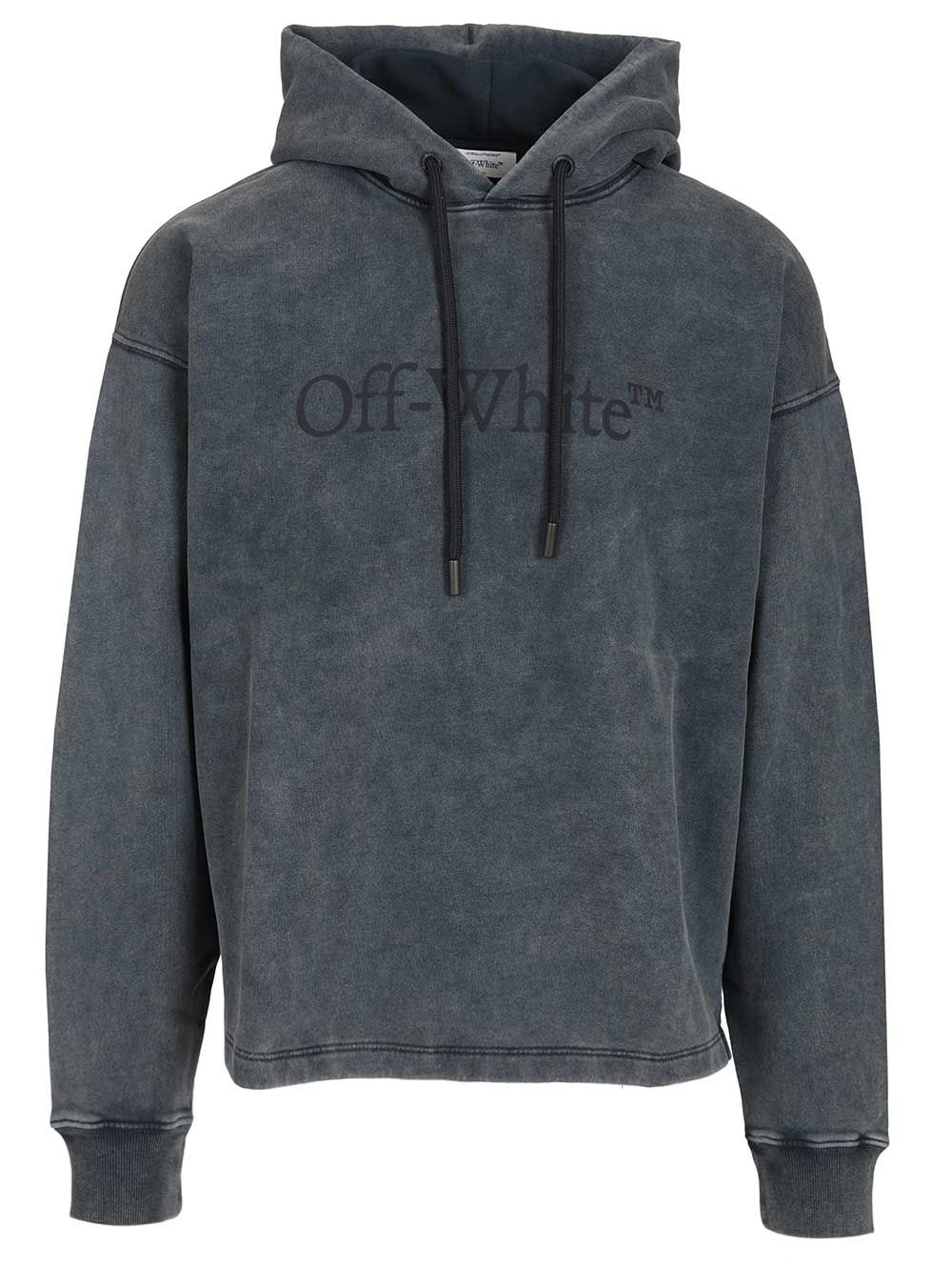 Off-White Hooded Sweatshirt Sweatshirts - Blue | e8b47b3ad19083ac06219169a967bb2ae9174626