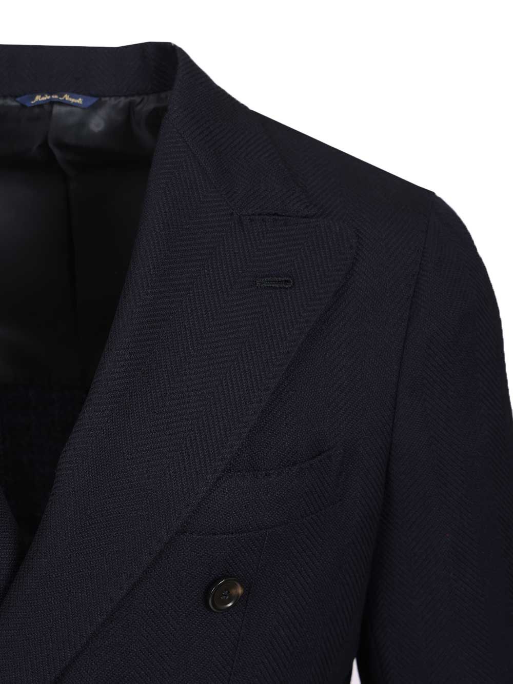 Al Duca D'Aosta Double-Breasted Wool Herringbone Blazer Dresses - Blue | 00d05638e0c3277a2ce9f4c30d08bcb35137375e