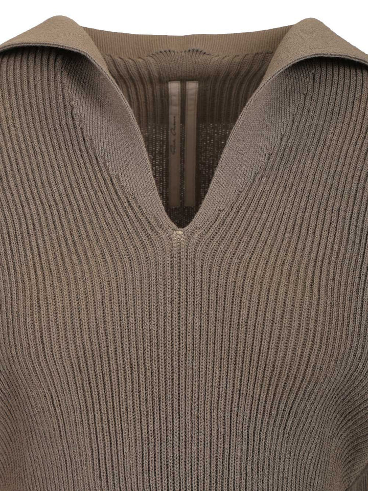 Rick Owens Cropped Sweater Knitwear - Beige | 191f11856a28b5bb0a718f3ece9cc7c637356d0b