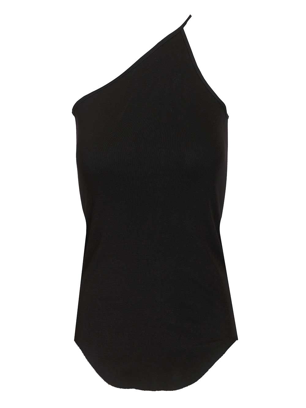 Rick Owens Single-Shoulder Tank Tops - Black | 2d1b44c7d6b292f5da0a8e20db329bbb87312b0d