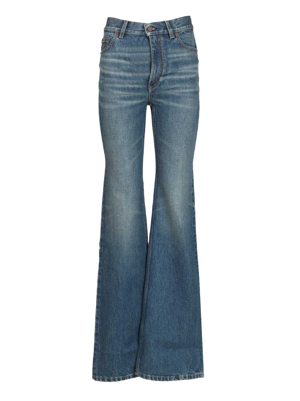 Chloe' Flared Jeans - Blue | 5aa998ab1a9cf07ac690cda3d42d31973299f6b1