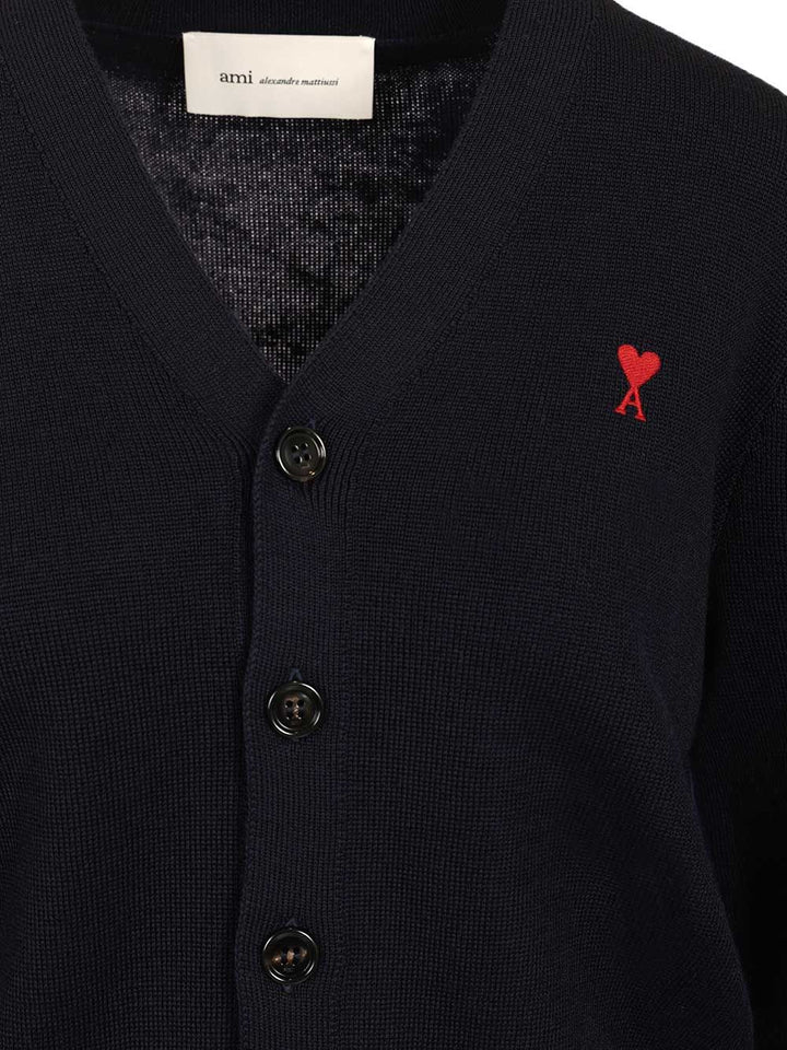 Ami Ami De Cœur Cardigan Knitwear - Black | db4a03ac135ffed1a42f8fd58ad5d9cc64959e70