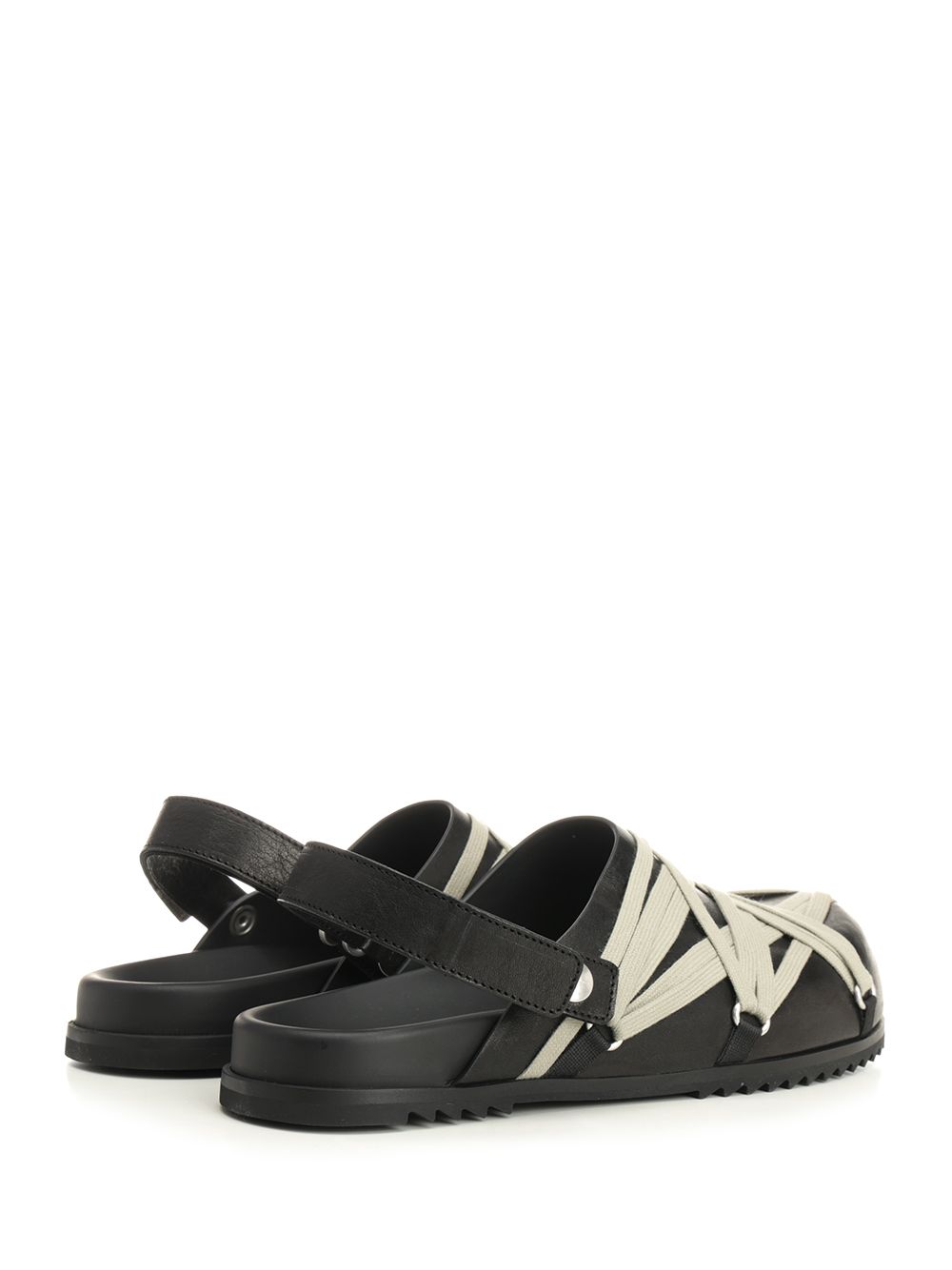 Rick Owens Megalace Leather Mules Scarpe basse - Black | e6298f8b417206661fc9538db066e371ef3d9223