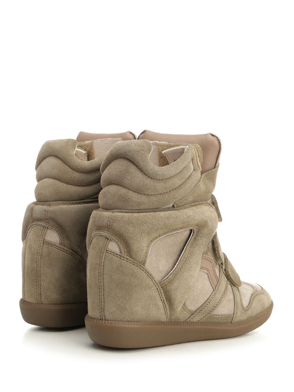 Isabel Marant Bekett  With Leather Wedge Sneakers - Beige | cf9f463ef780e46a08775a0afdefe42cfd5d145a