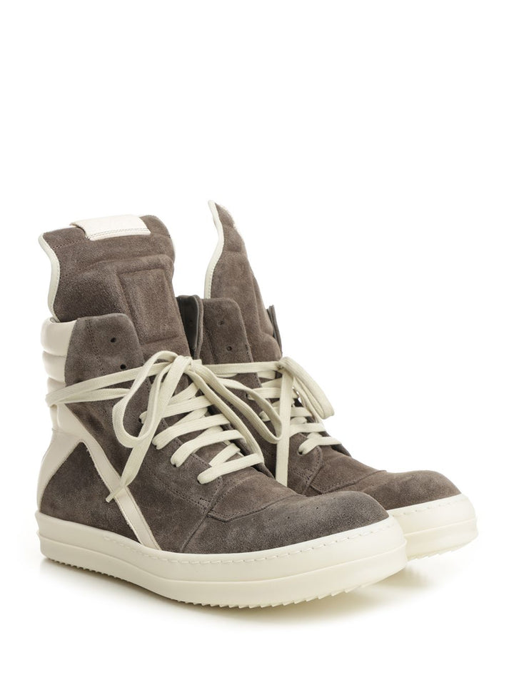 Rick Owens Geobasket Suede Sneaker Sneakers - Brown | dd9f7f3a5ca3763ce7e9a93496801d554bc08ae5