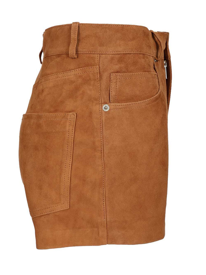 Haikure Brit Suede Shorts Trousers - Brown | e060e690f9a2948e14f4d65dee9278864c9a0a47