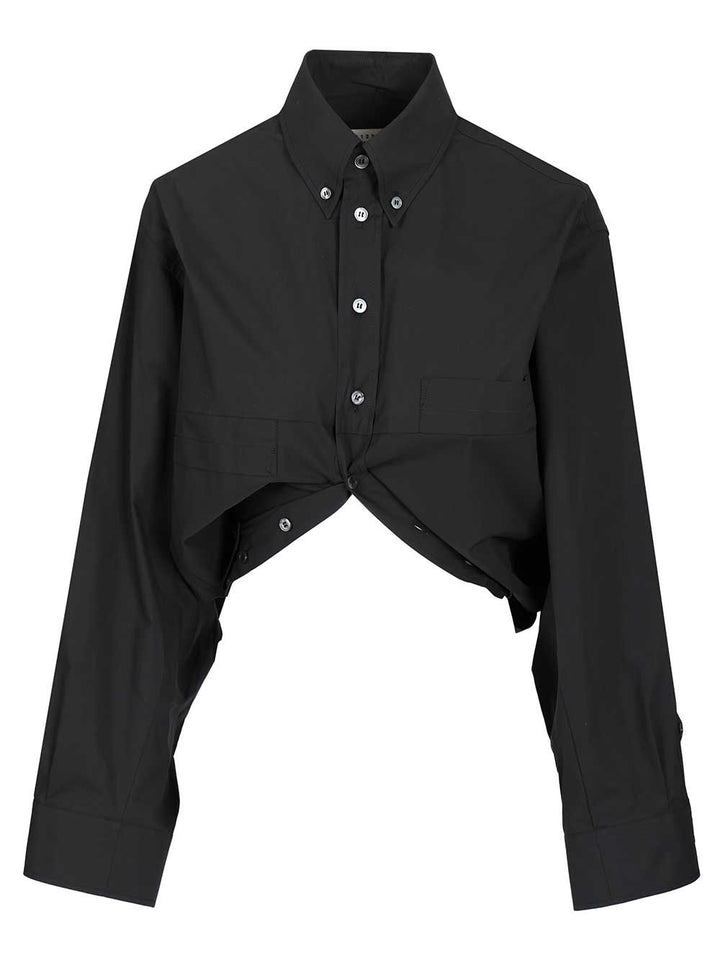 Mm6 Maison Margiela Long-Sleeved Shirt Shirts - Grey | eab2c2aeba76183155035ed258ce34353e24a7f4