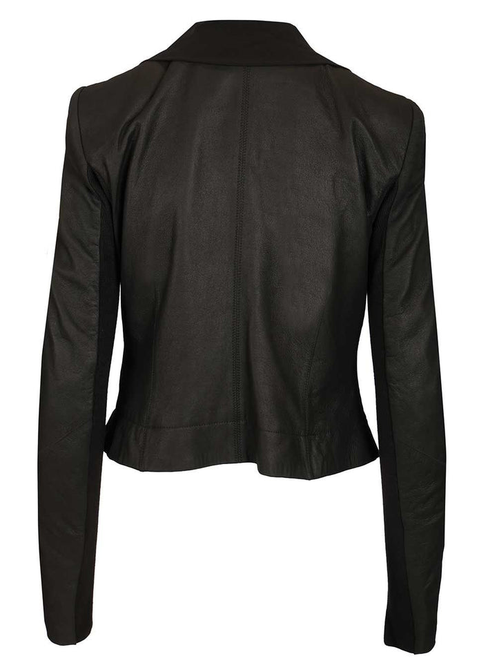 Rick Owens Scarf Biker Jackets - Black | 29d2aec1863e398e84340cdef3592a287ff17a96
