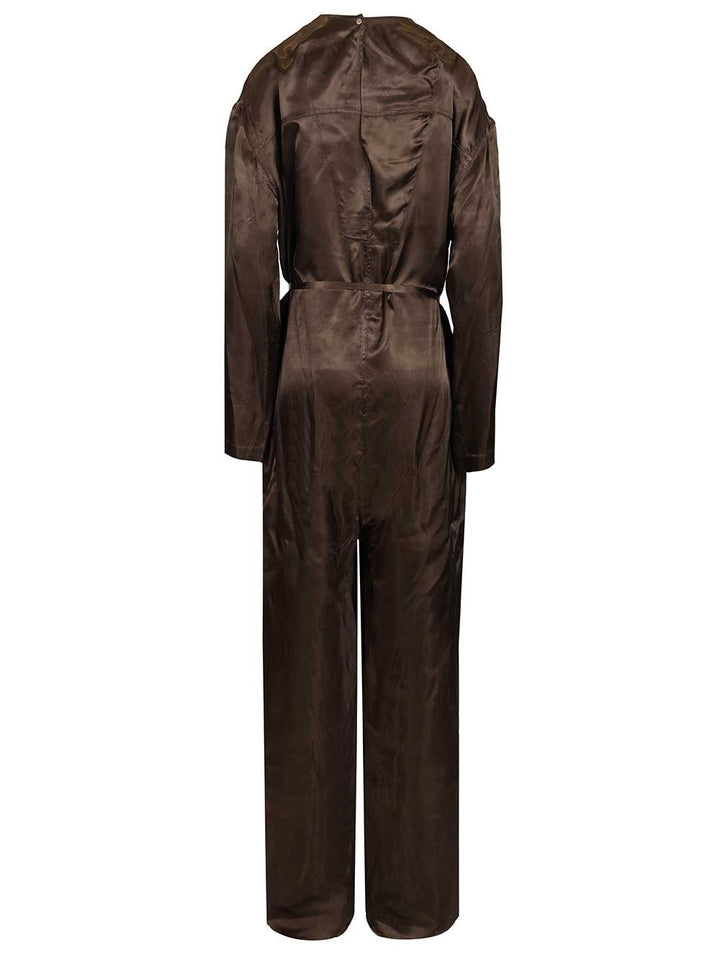 Rick Owens Long-Sleeved Jumpsuit Jewelry - Brown | a7bd169f74de4fd9b10938d93f6c495bb9bd5a17