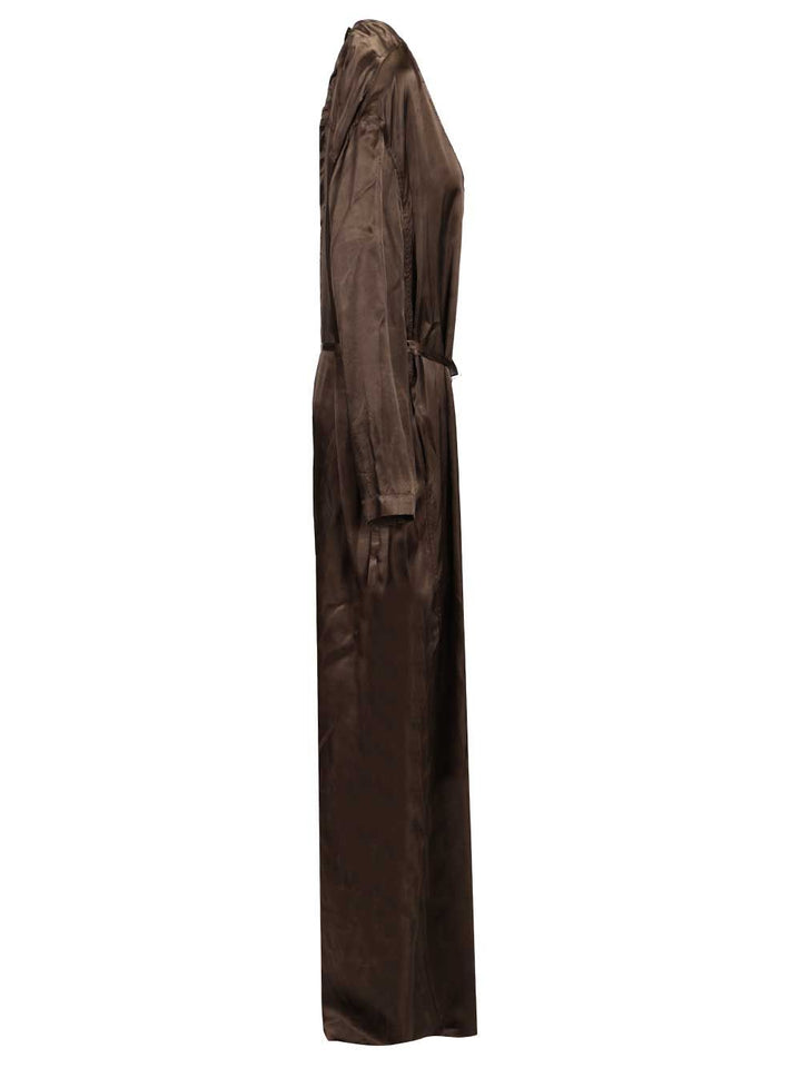 Rick Owens Long-Sleeved Jumpsuit Dresses - Brown | 76254c3b8690a41b36f6feb25b158b3f768283df