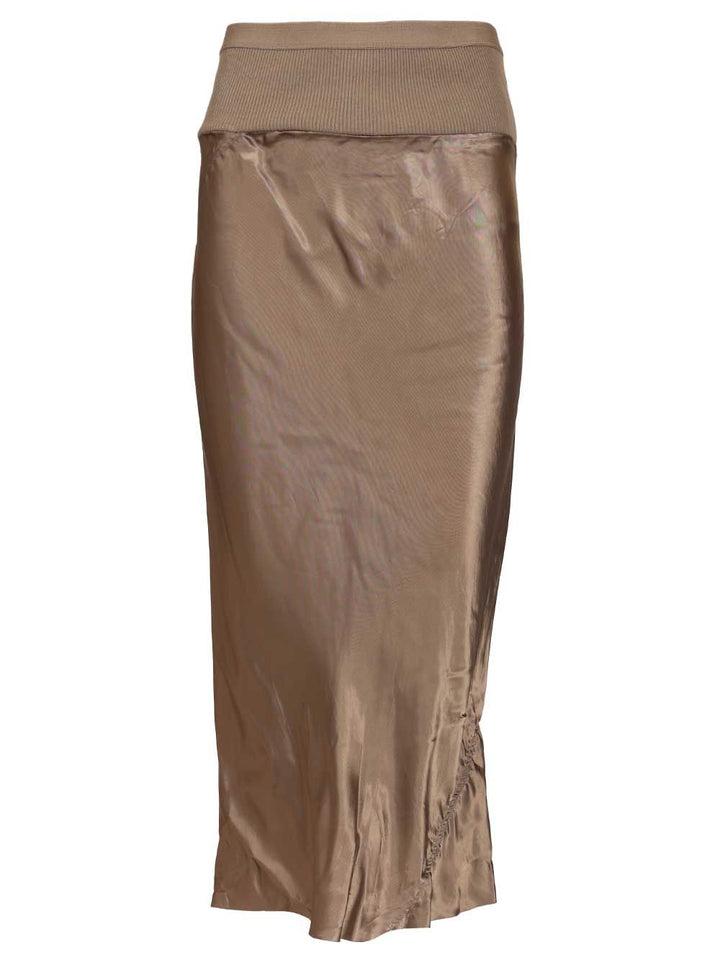 Rick Owens Knee Bias Midi Skirt Skirts - Beige | ef5be221842c8777f2284ffa2e19436072b981cf