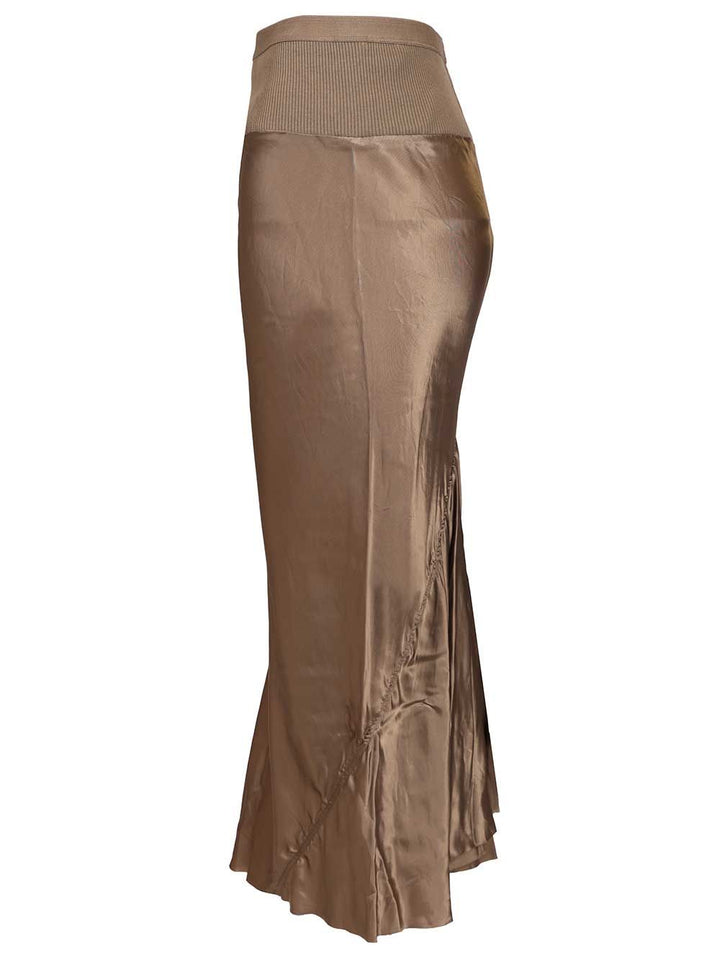 Rick Owens Knee Bias Midi Skirt Skirts - Beige | 08b6580954c1e063ba4e6259870af8aefa63e549
