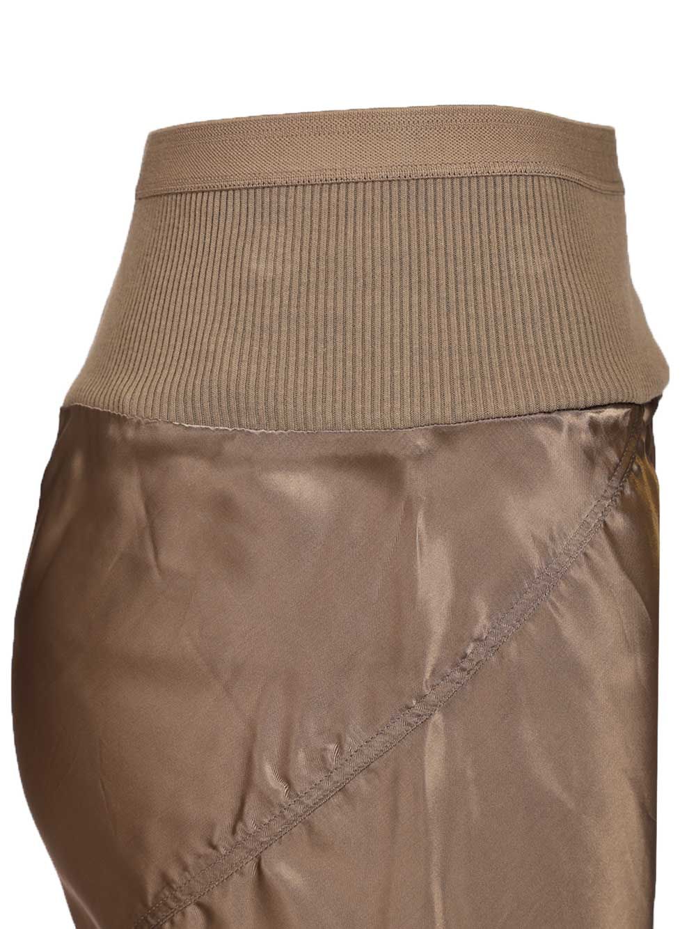 Rick Owens Knee Bias Midi Skirt Skirts - Beige | 392ba55177e86c6023cb098fb44efc1b22f8f333