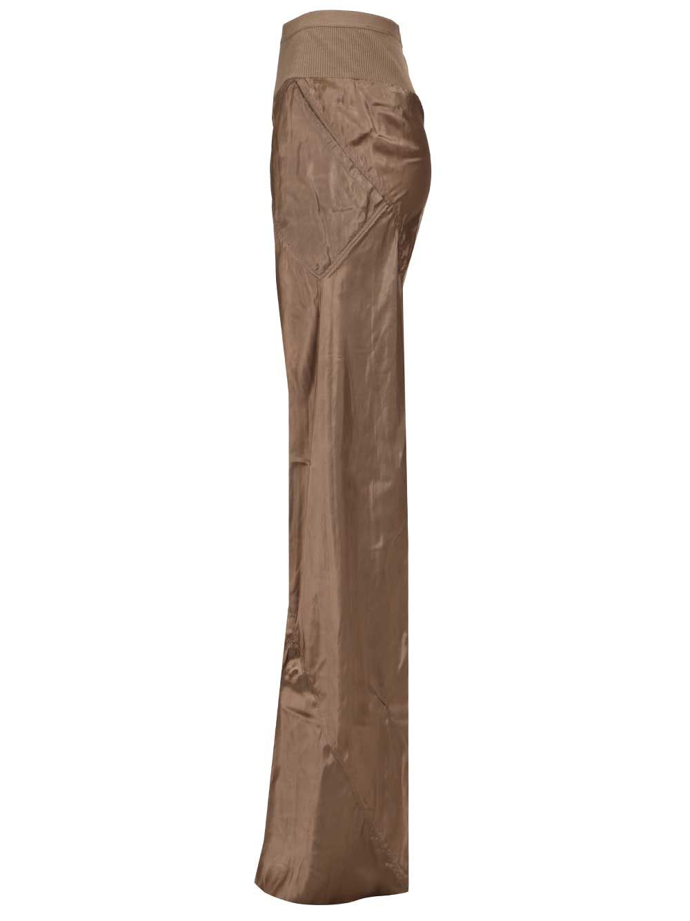 Rick Owens Bias Satin Flared Trousers - Beige | 8e0fde53f989d0fbf7c83aecfad19f42d1958396