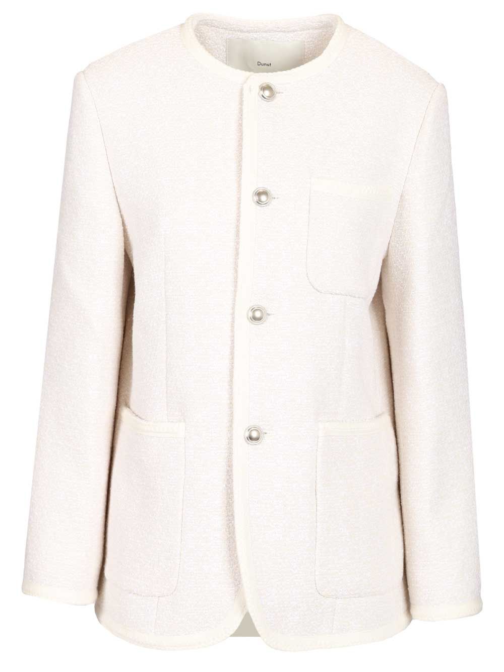 Dunst Tweed Jacket Jackets - White | ccf4d7bdfbcc007f0a1110453548ceccf2cfc39e