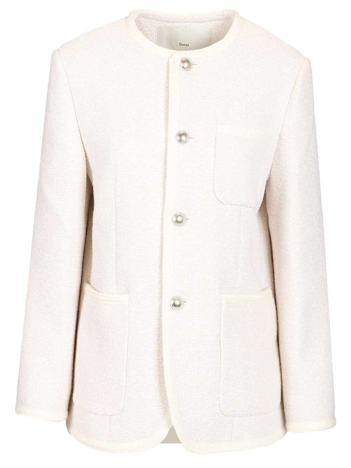 Dunst Tweed Jacket Jackets - White | ccf4d7bdfbcc007f0a1110453548ceccf2cfc39e