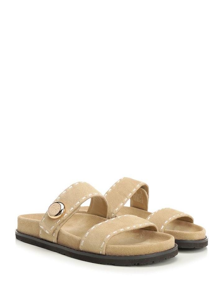 Tory Burch Romy Slider Sports Sandal Sandals - Beige | 1f53badc6e8e428ac68e8b973a1cbd5339e9cc5d