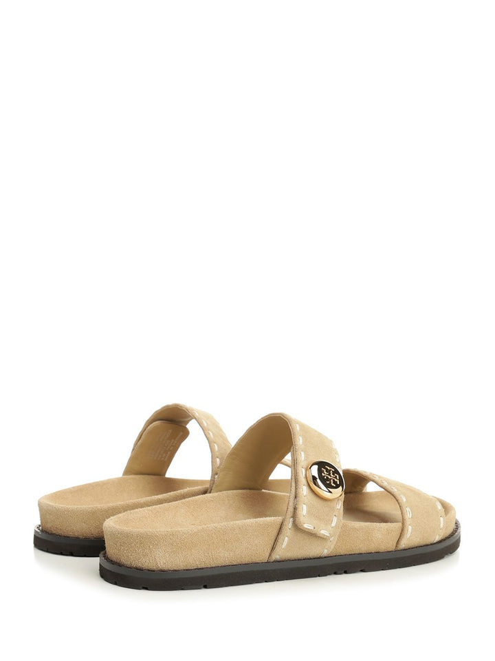 Tory Burch Romy Slider Sports Sandal Sandals - Beige | 0e1d0ffaf2ece113f7deb664c09015ff4c97a8ad
