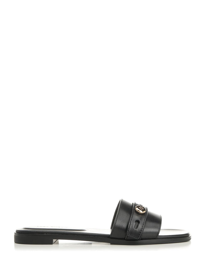 Tory Burch Romy Slider Sandal Sandals - Black | 4906bf1edfc2699c2e141e434dbca0a6f574c279