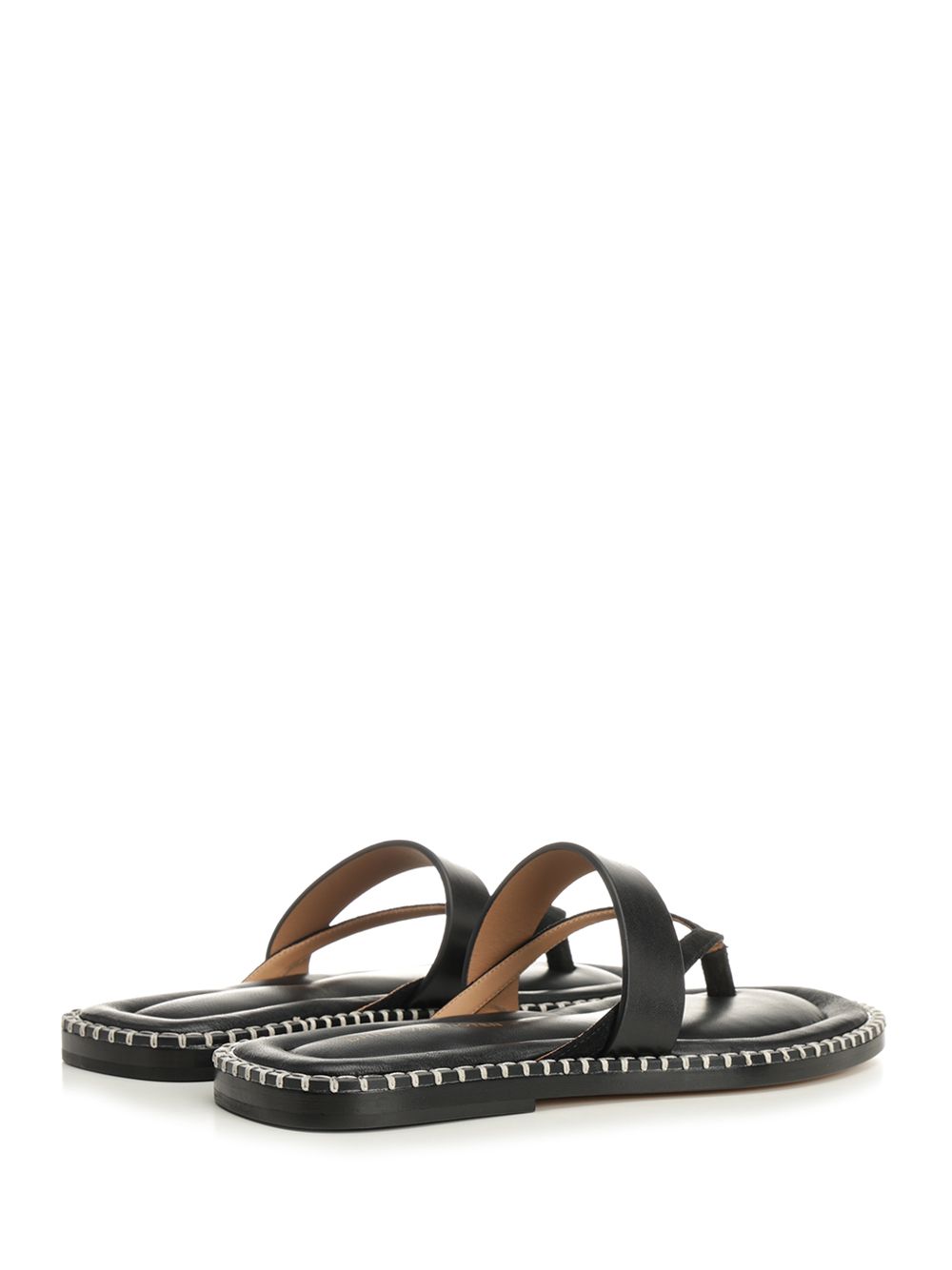 Dries Van Noten Leather Flip-Flops Scarpe basse - Black | a43520152d3a7bb097822af4abd3f3a8cbeb98fb