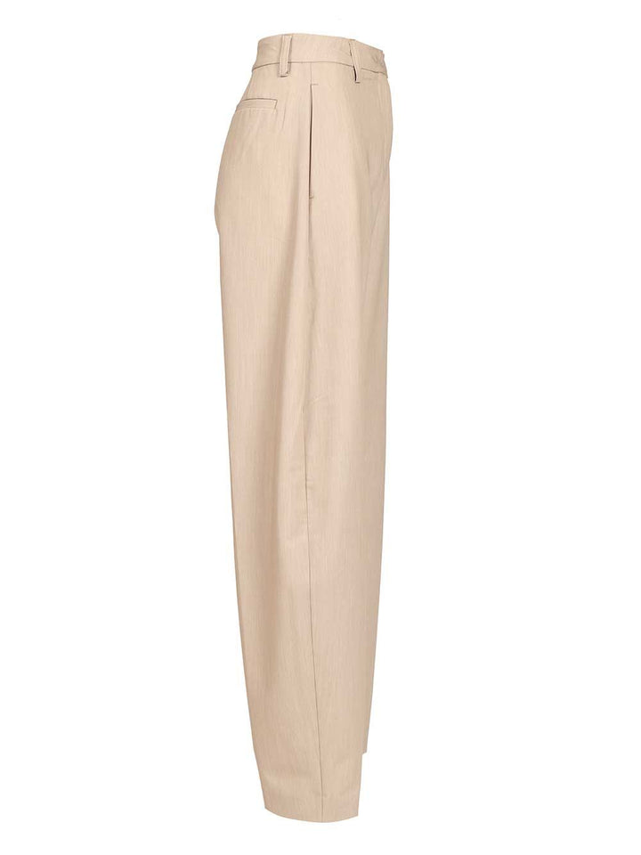 Thelatest Dina Trousers - Beige | 88f15b49c23aeb412822b51e356d69223204b018